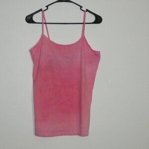 Hand Dyed Coral Pink Strap Shirt, Size XL (15-17)